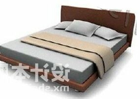 덮개를 씌운 플랫폼 침대 3d 모델