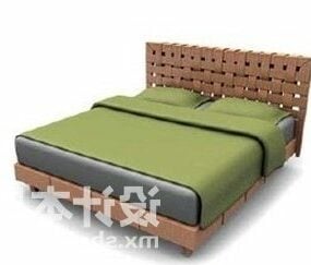 Bed Furniture Pallet Back Material 3d model