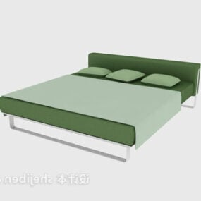Moderní 3D model ložního nábytku z ocelových nohou