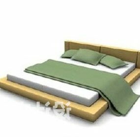 Dřevěný 3D model čalouněného rámu postele