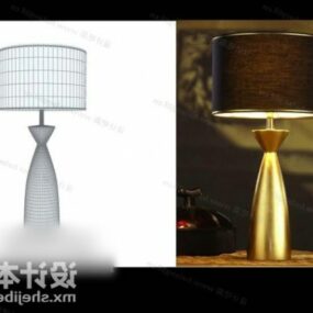 Lyx gyllene bordslampa möbel 3d-modell