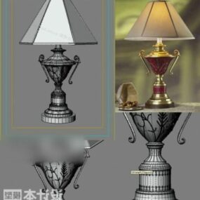 Table Lamp Classic Carving Style Furniture 3d model