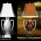 Bordlampe, trofæformet møbel