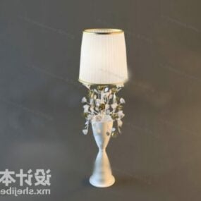 White Vase Base Table Lamp 3d model