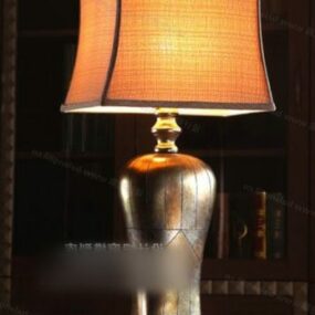 Антикварна настільна лампа з керамічною основою 3d модель