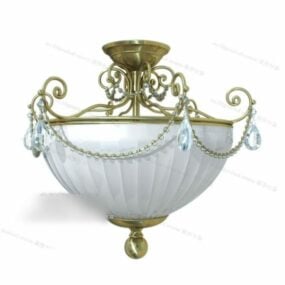 Antique Trophy Shaped Ceiling Lamp 3d model