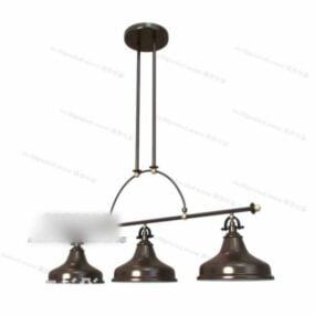 Antique Brass Ceiling Lamp 3d model