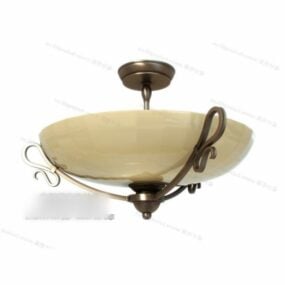 Ceramic Bowl Pendant Lamp 3d model