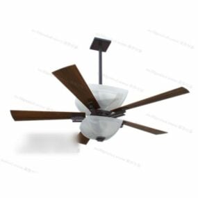 Ceiling Fan With Lamp 3d model
