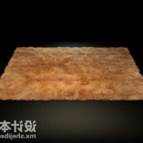 שטיח שטיח חום דגם תלת מימד
