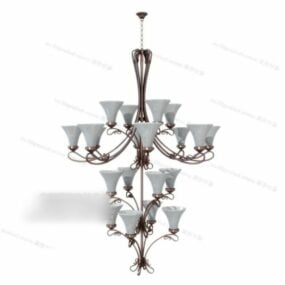 Antique Ceiling Lamp Brass Material 3d model