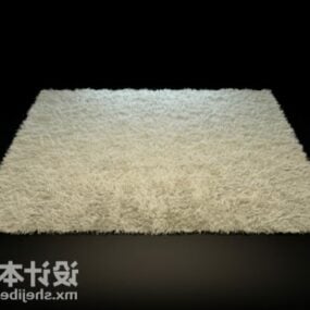 White Fur Carpet 3d model