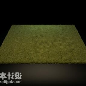 Бежевий хутряний килим 3d модель