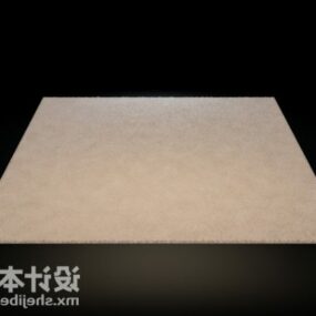 Beżowy dywan futrzany V1 Model 3D