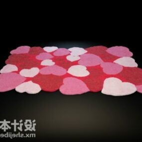 Heart Pattern Carpet 3d model