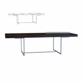 长方形黑桌3d模型