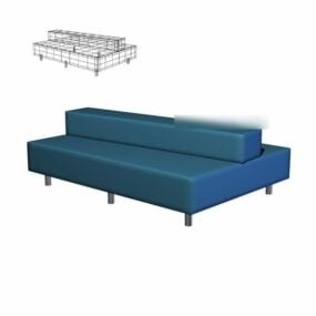 Modelo 3d de sofá de dois lados