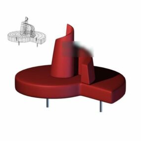 Two Side Round Sofa 3d model