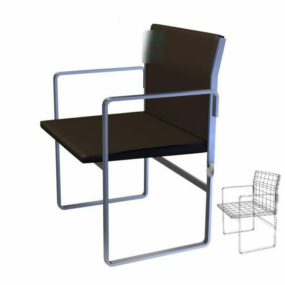 Jednoduchá černá kancelářská židle V1 3D model