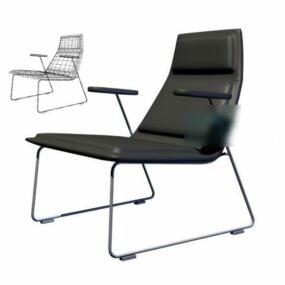Recliner Black Office Chair 3d model
