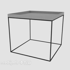 Square Coffee Table Iron Frame 3d model