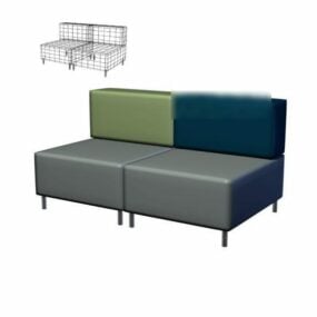 Modern Sofa Armless 3d model
