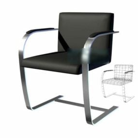 Stainless Steel Office Chair V1 3d model