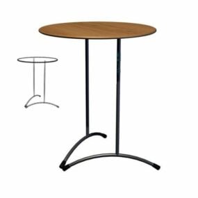 Round Coffee Table Iron Leg 3d model