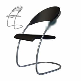 Stylized Curved Back Chair 3d model