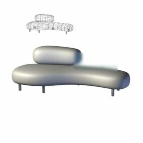 Glat polstring Sofa 3d model