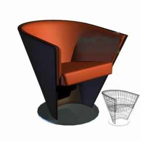 Modernism Restaurant Single Sofa 3d model