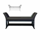 Sgabello per divano verniciato nero