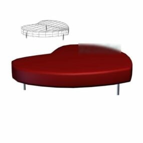 रेड हार्ट कॉफी टेबल 3डी मॉडल