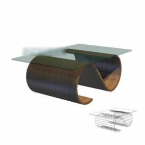 Glas sofabord modernisme 3d model