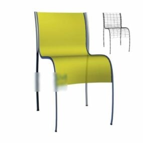 Office Chair Transparent Plastic Back 3d model