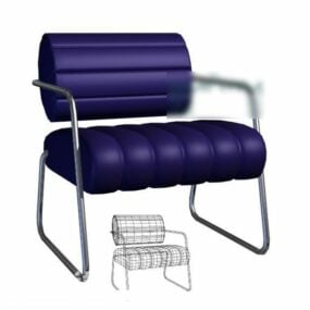 办公室扶手椅紫色3d模型