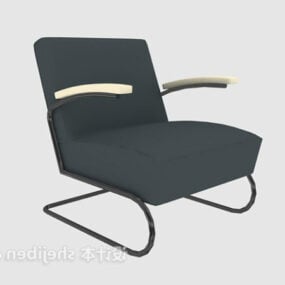 Office Chair Dark Green Fabric 3d model