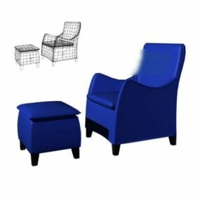 의자가있는 안락 의자 3d 모델