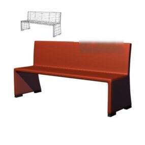 Minimalistisk Bench Chair 3d-modell