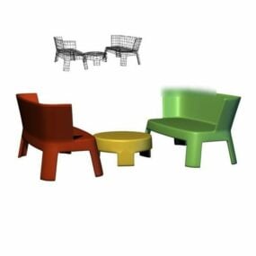 Kid Table And Chair 3d model