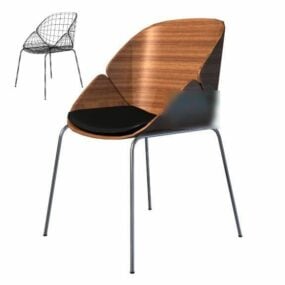 Plywood Curved Back Chair 3d model
