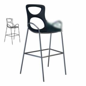 كرسي بار بلاستيكي طراز الحداثة نموذج ثلاثي الأبعاد