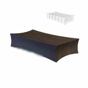 Black And White Cube Ottoman 3d model