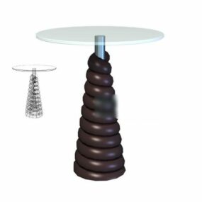 Round Coffee Table Twist Leg 3d model