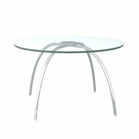 ग्लास कॉफी टेबल गोल आकार का V1 3डी मॉडल
