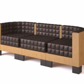 Modelo 3D de móveis estilizados de sofá Chesterfield