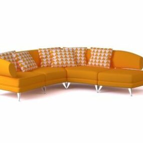 Sofa Corner Yellow Color 3d model