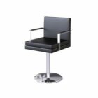 Kožená kancelářská židle černé barvy