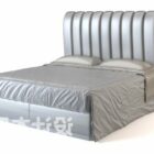 Современная двуспальная кровать с обивкой