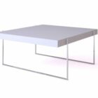 Čtvercový bílý mramorový konferenční stolek